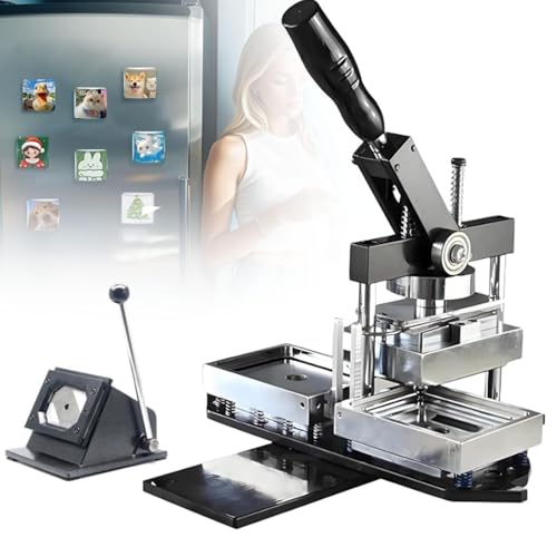 Buttonmaschine, rechteckige Kühlschrankmagnet-Maschine, Kühlschrankaufkleber-Maschine, DIY-Foto-Kühlschrankaufkleber, Papierschneider, 100-teilige Materialien, für Bastelarbeiten und Heimwerken Buttonmaschine, rechteckige Kühlschrankmagnet-Maschine, Kühlschrankaufkleber-Maschine, DIY-Foto-Kühlschrankaufkleber, Papierschneider, 100-teilige Materialien, für Bastelarbeiten und Heimwerken von HUIBBGO