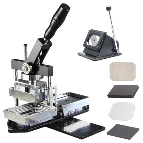 HUIBBGO Button Maker Maschine, DIY Foto Kühlschrank Aufkleber Rechteck Form 80 * 53mm90 * 65mm Kühlschrank Magnet Button Button Herstellung + Papierschneider + 100 Stück Komponente, 90x65mm HUIBBGO Button Maker Maschine, DIY Foto Kühlschrank Aufkleber Rechteck Form 80 * 53mm90 * 65mm Kühlschrank Magnet Button Button Herstellung + Papierschneider + 100 Stück Komponente, 90x65mm von HUIBBGO