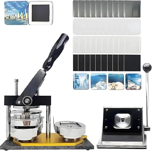 HUIBBGO Button Maker Maschine, Foto Kühlschrank Aufkleber Magnet Maker, Kühlschrank Aufkleber Maker, 50x50mm, DIY Kühlschrank Magnet Maker Kit HUIBBGO Button Maker Maschine, Foto Kühlschrank Aufkleber Magnet Maker, Kühlschrank Aufkleber Maker, 50x50mm, DIY Kühlschrank Magnet Maker Kit von HUIBBGO
