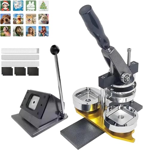 HUIBBGO Button Maker Maschine 50mm DIY Pin Badge Button Maker Presse Maschine Presse Badge Presse Maschine von HUIBBGO