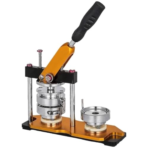HUIBBGO Button-Maker-Maschine – 75 mm rotierende Buttonpresse für selbstgemachte individuelle Anstecknadeln – Metall-Button-Maker mit komplettem Button-Set zum Erstellen personalisierter Buttons HUIBBGO Button-Maker-Maschine – 75 mm rotierende Buttonpresse für selbstgemachte individuelle Anstecknadeln – Metall-Button-Maker mit komplettem Button-Set zum Erstellen personalisierter Buttons von HUIBBGO