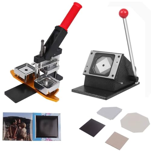 HUIBBGO Button-Maker-Maschine – DIY 50 x 50 mm Button-Abzeichenpresse mit 100 Materialsets und Kühlschrankmagnet-Schneider zum Erstellen individueller quadratischer Buttons HUIBBGO Button-Maker-Maschine – DIY 50 x 50 mm Button-Abzeichenpresse mit 100 Materialsets und Kühlschrankmagnet-Schneider zum Erstellen individueller quadratischer Buttons von HUIBBGO