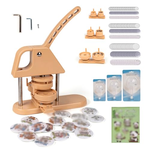 HUIBBGO Button Maker Maschine – Professionelles Metall-Button-Press-Set mit 300 Verbrauchsmaterialien, ergonomischer Griff für Werbung, DIY-Button-Herstellung HUIBBGO Button Maker Maschine – Professionelles Metall-Button-Press-Set mit 300 Verbrauchsmaterialien, ergonomischer Griff für Werbung, DIY-Button-Herstellung von HUIBBGO