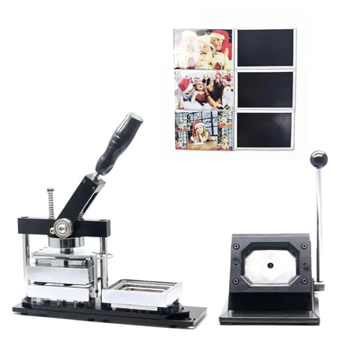 HUIBBGO Button-Maschine, Button-Maschine, 31' x 20'' rechteckige Kühlschrankmagnet-Maschine, um Jede Erinnerung in einen Kühlschrankmagneten zu verwandeln, Button-Maschine von HUIBBGO