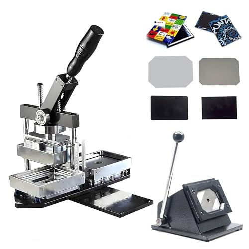HUIBBGO Buttonmaschine, DIY-Magnet-Maker-Kit – Foto-Kühlschrankaufkleber-Pressmaschine mit 1 Pressmaschine, 1 Papierschneider und 150 Verbrauchsmaterial-Sets für individuelle Magnetdesigns HUIBBGO Buttonmaschine, DIY-Magnet-Maker-Kit – Foto-Kühlschrankaufkleber-Pressmaschine mit 1 Pressmaschine, 1 Papierschneider und 150 Verbrauchsmaterial-Sets für individuelle Magnetdesigns von HUIBBGO