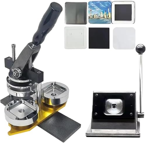 HUIBBGO Fotomagnetmaschine, Abzeichenpresse, Kühlschrankmagnet-Button-Abzeichenherstellung, professioneller Metall-Abzeichenhersteller, DIY-Kühlschrankmagnet-Pin-Maker-Maschine HUIBBGO Fotomagnetmaschine, Abzeichenpresse, Kühlschrankmagnet-Button-Abzeichenherstellung, professioneller Metall-Abzeichenhersteller, DIY-Kühlschrankmagnet-Pin-Maker-Maschine von HUIBBGO