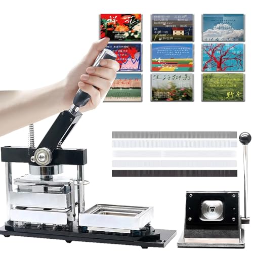 HUIBBGO Quadratische Kühlschrankmagnete, Badge Maker-Maschine, 80 x 53 mm, DIY-Foto-Kühlschrankaufkleber, Magnetpresse + Papierschneider + 100-teilige Materialien, 3,1 x 2 Zoll HUIBBGO Quadratische Kühlschrankmagnete, Badge Maker-Maschine, 80 x 53 mm, DIY-Foto-Kühlschrankaufkleber, Magnetpresse + Papierschneider + 100-teilige Materialien, 3,1 x 2 Zoll von HUIBBGO