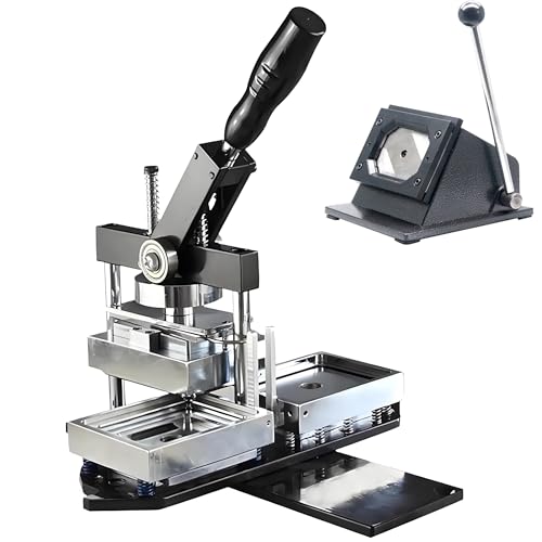 HUIBBGO x 2 Zoll Kühlschrankmagnete Badge Maker Maschine mit Papierschneider DIY Foto Kühlschrank Aufkleber Magnet, 100 Stück Materialien von HUIBBGO