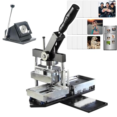 Kühlschrankmagnet-Button-Maker-Maschine mit Papierschneider, Button-Maker-Maschine mit 100 Verbrauchsmaterial-Sets, DIY-Kühlschrank-Fotomagnet-Maschine für Bild-Buttons, Geschenk-Buttons, Team-Buttons von HUIBBGO