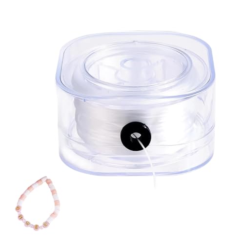 Gummiband für Armbänder 200M Klar Reißfest Nylonschnur 0.3mm Transparent Elastische Schnur für DIY Armbänder Halsketten und Perlenschmuck von HUIHAOEU