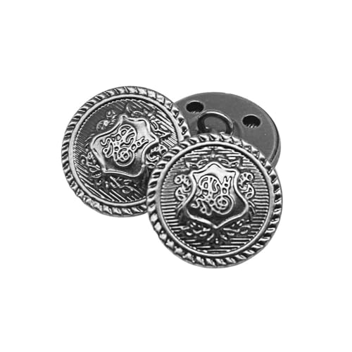 10 Stück/Los, 15/18/20/23/25 mm, Vintage-Kupfer-Metallknöpfe, Kleidungsstück, Übermantel, Nähzubehör, Knöpfe für Kleidung, Handwerk, DIY (Nr. 21,22 mm) von HUIJIQX