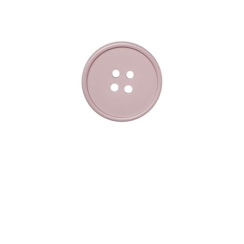 10 Stück 15 mm/25 mm auffällige Harzknöpfe für DIY-Mode-Accessoires und Kleidungsstücke, rundes Design mit vier Löchern (Rosa, 10 Stück, 15 mm) von HUIJIQX