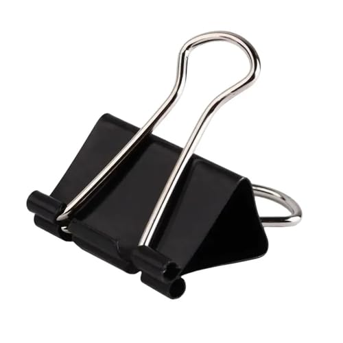 10 teile/satz schwarze bindeklammern, faltbare metall Büroklammern Notizen Brief Papier Papier Griff Klammern Büro Schule Bindezubehör (10 Stück 51mm) von HUIJIQX