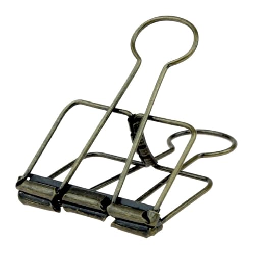 2-10 Stück Büroklammer Silber Binderklemmen Seitenhalter Büro Studie Klemme Fotoclip Büro Schule Desktop-Organizer (Bronze 10 Stück) von HUIJIQX