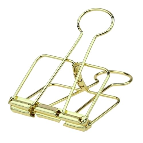 2-10 Stück Silber Büroklammern Büroklammer Fotoklammer Büroschreibtisch Organizer (Gold S, 10 Stück) von HUIJIQX