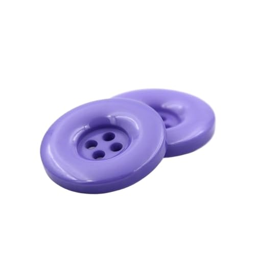 25 Stück Harz Knöpfe 4 Loch Runde Knöpfe Kunststoff Knöpfe 15mm 18mm 20mm 23mm 25mm 28mm 30mm 34mm 38mm Zum Nähen Scrapbooking DIY (04 Hellviolett, 20mm) von HUIJIQX