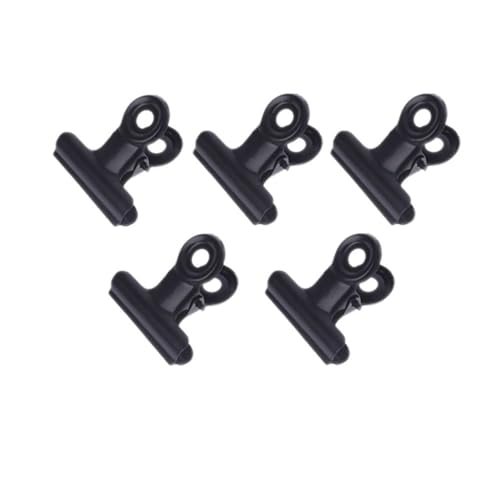 Briefklammern, Edelstahl, schwarz, Metall, Papier-Aktenordner (31 mm), 5 Stück von HUIJIQX