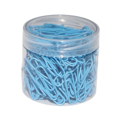 Büroklammern, Notizbuch, Lesezeichen, rostfreie Büroklammern, Dokumente, Organisation für Büro, Schule, Zubehör, Blau, 200 Stück von HUIJIQX