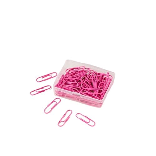 Bunte Metall-Büroklammern, Lesezeichen, Markierung, Etikett, Schild, Rückgabetyp, Nadel für Dokumente, Bücher, Schule, Bürobedarf, Rosa, 50 Stück Bunte Metall-Büroklammern, Lesezeichen, Markierung, Etikett, Schild, Rückgabetyp, Nadel für Dokumente, Bücher, Schule, Bürobedarf, Rosa, 50 Stück von HUIJIQX