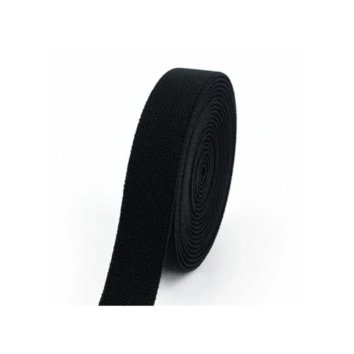 HUIJIQX Elastisches Band für Hosen, Bund, Nähen, Gummiband, Kleidung, Gürtel, Unterwäsche, Stretch-Gurtband, DIY-Zubehör (schwarz, 10 m _ 38 mm) von HUIJIQX