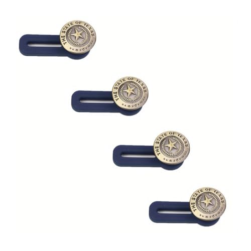 Hosenverlängerungsknöpfe, Bund für Jeans, Kragen, Manschetten, kein Nähen, einziehbare Metallknöpfe (4 Stück P-Stil) von HUIJIQX