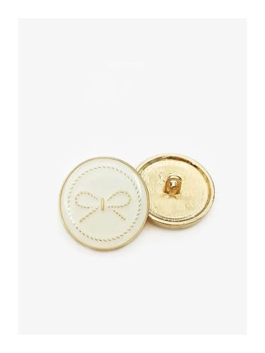 Metallknöpfe für Kleidung, Luxus-Designer, Golddekoration, Nähknöpfe, handgefertigt, DIY, Damen, Mantel, Zubehör, 6 Stück, Weiß, 20 mm, 6 Stück Metallknöpfe für Kleidung, Luxus-Designer, Golddekoration, Nähknöpfe, handgefertigt, DIY, Damen, Mantel, Zubehör, 6 Stück, Weiß, 20 mm, 6 Stück von HUIJIQX