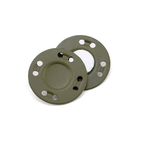 Metallknöpfe zum Nähen, Magnetstein, bunt, automatisch, magnetische Druckknöpfe, unsichtbar, Koffer, Tasche, Mantel, Schnalle, DIY Handwerk (Nr. 07, Armeegrün, 21 mm, 5 Paar) von HUIJIQX