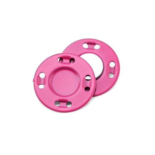 Metallknöpfe zum Nähen, Magnetstein, bunt, automatisch, magnetische Druckknöpfe, unsichtbar, für Koffer, Tasche, Mantel, Schnalle, DIY Handwerk (Nr. 02, Rosa, 12 mm, 5 Paar) von HUIJIQX