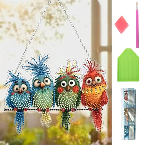 HUIKUANGEU Diamond Painting Frühling,Vogel Deko Diamant Painting,Diamant Painting Fensterbilder,Fensterdeko Hängend,Diamant Malerei Basteln,für Tür Wand Garten HUIKUANGEU Diamond Painting Frühling,Vogel Deko Diamant Painting,Diamant Painting Fensterbilder,Fensterdeko Hängend,Diamant Malerei Basteln,für Tür Wand Garten von HUIKUANGEU