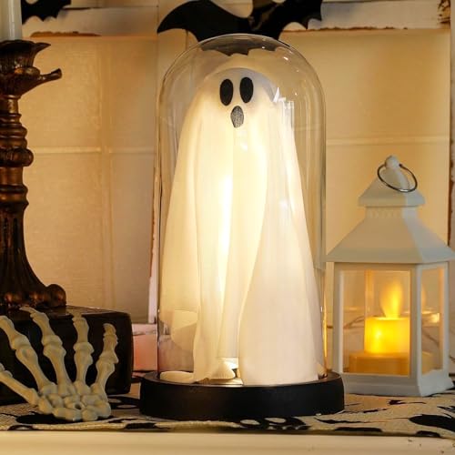 HUIKUANGEU Leuchtender Geist in Glasglocke,Geist Nachtlicht in Glasglocke,Halloween Deko Innen Geist Nachtlicht Batteriebetrieben,Halloween Deko Geist Nachtlicht,für Halloween Tischdeko, Party Deko HUIKUANGEU Leuchtender Geist in Glasglocke,Geist Nachtlicht in Glasglocke,Halloween Deko Innen Geist Nachtlicht Batteriebetrieben,Halloween Deko Geist Nachtlicht,für Halloween Tischdeko, Party Deko von HUIKUANGEU