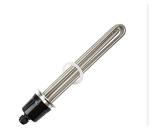 yaoqijie 5,1 cm Tri-Klemmen-Wasserheizelement, Edelstahl, elektrische Röhrenheizung, geeignet für Brühen, hält (Heizung, 220 V, 9000 W) von HUKILU