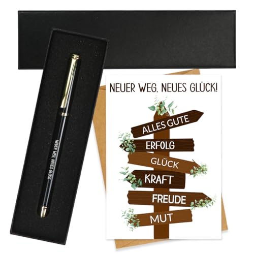 HUKUMA Abschiedsgeschenk Kollegen, Karte Abschied + Metall Kugelschreiber mit Spruch, Geschenk Abschied Kollege mit Geschenkboxen, Abschiedsgeschenk Ruhestand Jobwechsel Mann Frau Kollegin Freunde HUKUMA Abschiedsgeschenk Kollegen, Karte Abschied + Metall Kugelschreiber mit Spruch, Geschenk Abschied Kollege mit Geschenkboxen, Abschiedsgeschenk Ruhestand Jobwechsel Mann Frau Kollegin Freunde von HUKUMA