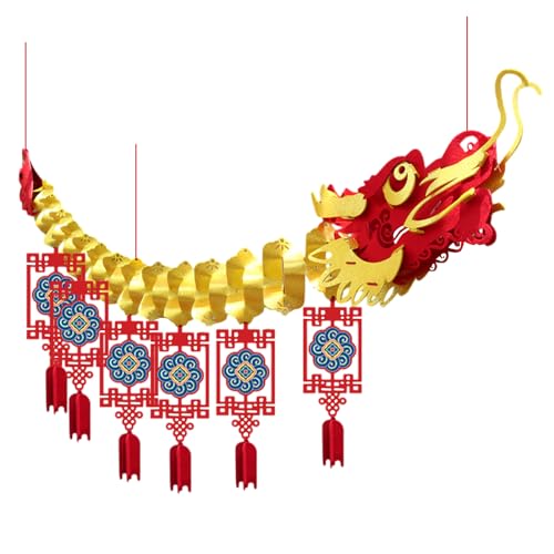 HUNYA Chinesische Neujahrs Drachen Deckendekorationen, Chinesisches Neujahrsdrachen 2024-Banner, Chinesisches Neujahr 2024 Deko Drachen, Chinesische Deko Banner von HUNYA