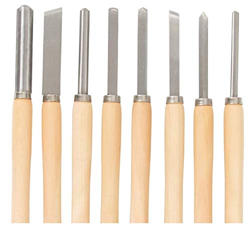 8 StüCk Holz Drechselwerkzeug, Multifunktional Drehmeißel Set,Holzdrehmaschinen Meißel,Anti-Rost Holz Drechselwerkzeug Meissel Set,für Holzschnitzereien Anfänger und Hobby Drechsler 8 StüCk Holz Drechselwerkzeug, Multifunktional Drehmeißel Set,Holzdrehmaschinen Meißel,Anti-Rost Holz Drechselwerkzeug Meissel Set,für Holzschnitzereien Anfänger und Hobby Drechsler von HUOLE