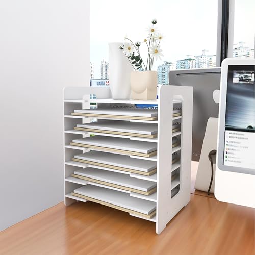 Briefablage – Schreibtisch-Organizer – Dokumentenhalter A4 – für Zuhause, Büro, Schule, Büro, Aufbewahrungsbox, Büro, für Haus, Schule, 33,5 x 25,5 x 40 cm (2 Stück) von HUOLE