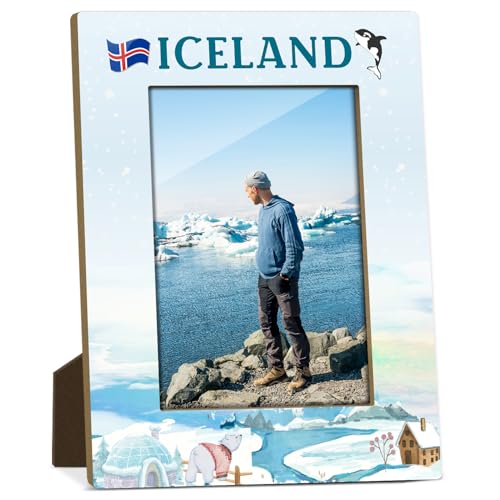 FS659 Bilderrahmen aus Holz, Motiv: Island, Geburtstag, Urlaub, Jahrestag, Flitterwochen, Geschenke für Frauen, Freunde, Paare, Wohnzimmer, Büro, Tischdekoration, 10,2 x 15,2 cm, Bilderrahmen mit FS659 Bilderrahmen aus Holz, Motiv: Island, Geburtstag, Urlaub, Jahrestag, Flitterwochen, Geschenke für Frauen, Freunde, Paare, Wohnzimmer, Büro, Tischdekoration, 10,2 x 15,2 cm, Bilderrahmen mit von HUQIL