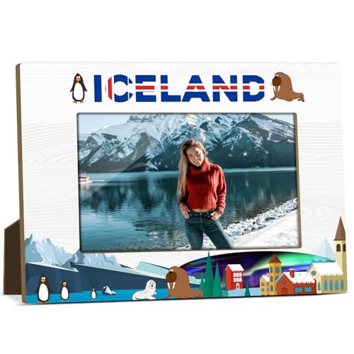 FS662 Bilderrahmen aus Holz, Motiv: Island, Geburtstag, Urlaub, Jahrestag, Flitterwochen, Geschenke für Frauen, Freunde, Paare, Wohnzimmer, Büro, Tischdekoration, 10,2 x 15,2 cm, Bilderrahmen mit FS662 Bilderrahmen aus Holz, Motiv: Island, Geburtstag, Urlaub, Jahrestag, Flitterwochen, Geschenke für Frauen, Freunde, Paare, Wohnzimmer, Büro, Tischdekoration, 10,2 x 15,2 cm, Bilderrahmen mit von HUQIL
