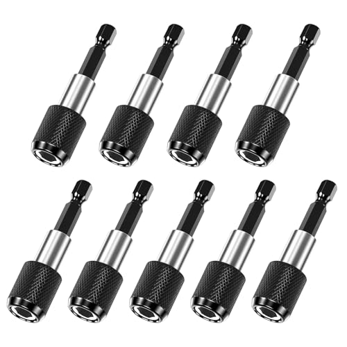 Bithalter Magnetisch, 9 Stück Schnellwechsel Bithalter 1/4'' 60mm Bithalter, Bithalter Schraubendreher Bit Halterung Magnetisch Für Verschiedenen Schraubendreher von HURODZ