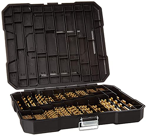 HURRICANE 230tlg. Titan Bohrer Set, Professional Bohrer Set von 1mm bis 10mm, Hochgeschwindigkeitsstahlbohrer, Zubehör für Bohrmaschinen, Titanium Bohrer für Holz/Guss/Aluminiumlegierung/Kunststoff von HURRICANE