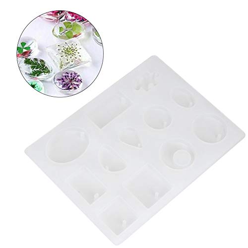 Silikonharzschmuck Gussform, Harz Schmuckform Formen Harzform Schmuck DIY Epoxidharz Machen Silikonform -Dekoration Schmuck Anhänger Zubehör (Wassertropfenrundform) von HURRISE