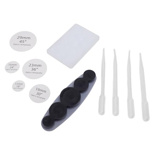 5 DIY -Knopfwerkzeuge mit Mehreren Größen und Stoffvorlagen, Silikonform für Harzhandwerk. Ideal für den Heimgebrauch und Verschiedene Szenen von HUSHUI