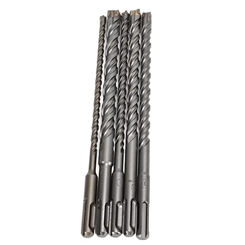 Beton Bohrer Set, 5 Stück 6mm 8mm 10mm 12mm 14mm Quer Teile für Elektrische Hämmer, Mauerwerk, Karbid Kopf, Spiral Ableiter, Ideal für Beton von HUSHUI