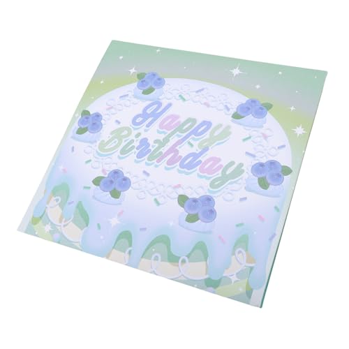HUSHUI 3D-Pop-Up-Geburtstagskarte mit Musik, LED-Licht, Geburtstagstorte, Alles Gute Zum Geburtstag, Grußkarte für Frauen, Männer, Kinder, Ehefrau, Mutter, Ehemann (B) von HUSHUI