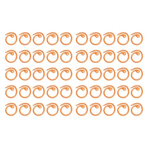 HUSHUI 50pcs Metallstich -Marker, Häkelhakte, Spiralmarkierungen Zum Stricken von Scrapbooking -Projekten, Haushaltsnutzung (Orange) von HUSHUI
