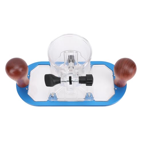 HUSHUI Holzbearbeitung Router Basis mit Griff Aluminiumlegierung Tauchbasis für 65 -mm -Trimmmaschine Blau von HUSHUI