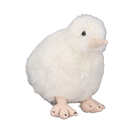 HUSHUI Kiwi Vogel Gefülltes Spielzeug, Realistisches Weiches Plüsch -Tierspielzeug mit Süßem Gesicht und Glattem Haar für Kinder Kleinkinder Geburtstagsgeschenk Home Dekoration (Weiß) von HUSHUI