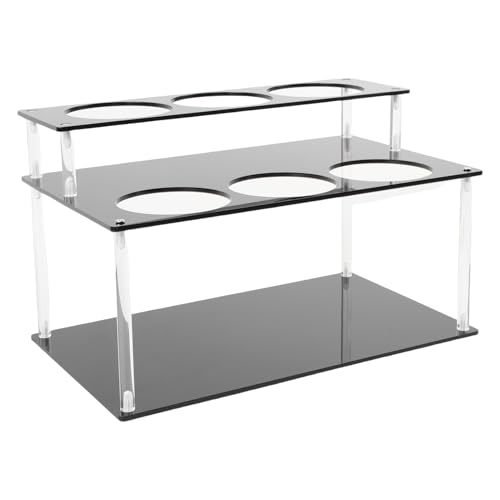 HUSHUI Sirup Flaschenhalter Ständer Acryl 2 Tier Multifunktional Easy Montage Siruphalter Display Stand für Küche von HUSHUI