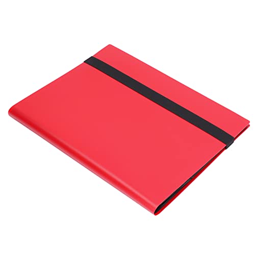 Handelskarte, 9 -Taschen -Colored -Cover -Album für Game Card -Speicher, Kapazität von 360 Karten, Hohe Transparenz, Flachheit, Schön und Praktisch, von PVC und (20 Seiten rot) von HUSHUI