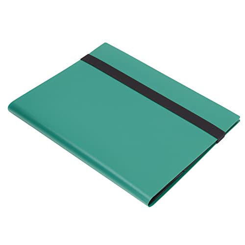 Handelskarte, 9 -Taschen -Colored -Cover -Album für Game Card -Speicher, Kapazität von 360 Karten, Hohe Transparenz, Flachheit, Schön und Praktisch, von PVC und (Grüne 20 Seiten) von HUSHUI
