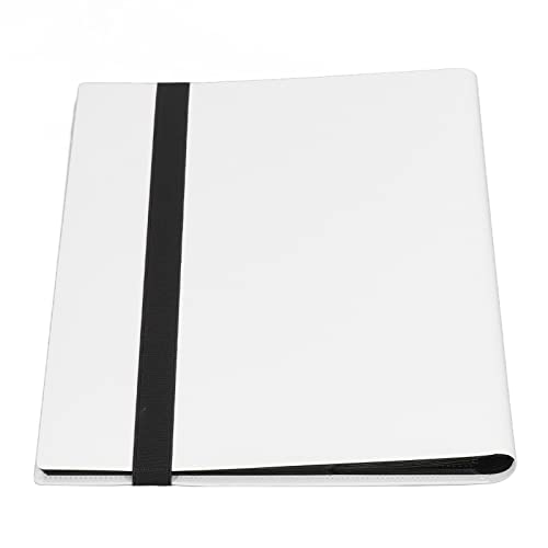Handelskarte, 9 -Taschen -Colored -Cover -Album für Game Card -Speicher, Kapazität von 360 Karten, Hohe Transparenz, Flachheit, Schön und Praktisch, von PVC und (Weiß 20 Seiten) von HUSHUI